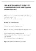 VIBS 422 STUDY GUIDE ELITE REVIEW WITH COMPREHENSIVE SOLVED QUESTIONS AND DETAILED ANSWERS