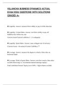 VILLANOVA BUSINESS DYNAMICS ACTUAL EXAM 2026 QUESTIONS WITH SOLUTIONS GRADED A&plus;