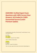 AUXCOM&vert; Verified Expert Exam Questions with 100&percnt; Correct Clear Answers&vert; All Graded A&plus;&vert;100&percnt; Guaranteed Success&vert;Latest Premium Update&period;