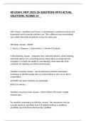 RD EXAM&colon; MNT 2025&sol;26 QUESTIONS WITH ACTUAL SOLUTIONS&comma; SCORED A&plus;   