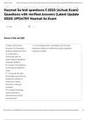 Hazmat 5a test questions &vert;&vert; 2025 &lpar;Actual Exam&rpar; Questions with verified Answers &lpar;Latest Update 2025&rpar; UPDATE&excl;&excl; Hazmat 5a Exam