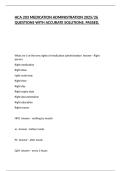HCA 203 MEDICATION ADMINISTRATION 2025&sol;26 QUESTIONS WITH ACCURATE SOLUTIONS&comma; PASSED&period;