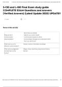 S-130 and L-180 Final Exam study guide COMPLETE EXAM Questions and Answers &lpar;Verified Answers&rpar; &lpar;Latest Update 2025&rpar; UPDATE&excl;&excl;