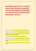  Bual 2600 Gupta Exam 2 &vert; Verified Expert Exam Questions with100&percnt; Correct Clear Answers&vert; All Graded A&plus;&vert; Latest Premium Update&vert;100&percnt; Guaranteed  Success&period;