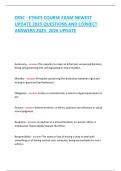 CRSC - ETHICS COURSE EXAM NEWEST  UPDATE 2025 QUESTIONS AND CORRECT  ANSWERS 2025- 2026 UPDATE