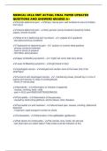 MEDICAL UCLA EMT ACTUAL FINAL PAPER UPDATED QUESTIONS AND ANSWERS GRADED A&plus;