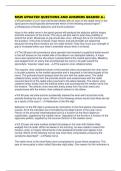 MSW UPDATED QUESTIONS AND ANSWERS GRADED A&plus;