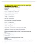 NCC NNP ACTUAL FINAL PAPER UPDATED QUESTIONS AND ANSWERS GRADED A&plus;
