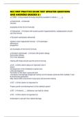 NCC NNP PRACTICE EXAM TEST UPDATED QUESTIONS AND ANSWERS GRADED A&plus;