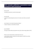 MAC &lpar;master addiction counselor&rpar; exam questions well answered