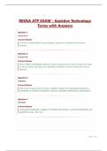 RESNA ATP EXAM - Assistive Technology Terms with Answers&period;