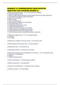 NURSING 172 COMPREHENSIVE EXAM UPDATED QUESTIONS AND ANSWERS GRADED A&plus;