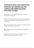 WASTEWATER GRADE 1 PROCTORED EXAMS QUESTIONS AND ANSWERS 2026 WITH COMPLETE AND VERIFIED SOLUTIONS EVERYTHING YOU NEED