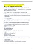 NURSING 172 STUDY EXAM GUIDE UPDATED QUESTIONS AND ANSWERS GRADED A&plus;