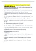 NURSING 172 TEST PAPER UPDATED QUESTIONS AND ANSWERS GRADED A&plus;