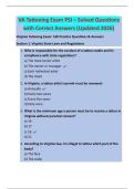 VA Tattooing Exam PSI &ndash; Solved Questions with Correct Answers &lpar;Updated 2023&rpar;