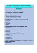 ONS&sol;ONCC Chemotherapy and Immunotherapy Certification &ndash; Solved Questions and Answers &lpar;Latest 2023&sol;2024&rpar;