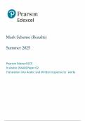2025 Pearson Edexcel A  Level Arabic PAPER 2 MARK SCHEME &lpar;9AA0&sol;02