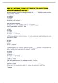 PKG 221 ACTUAL FINAL PAPER UPDATED QUESTIONS AND ANSWERS GRADED A&plus;