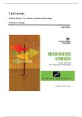 Test Bank for Business Ethics&colon; Case Studies and Selected Readings 8th Edition by Marianne Jennings &vert;ISBN&colon; 9781285428710&vert; Guide A&plus;