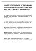 WASTEWATER TREATMENT OPERATIONS AND REGULATIONS EXAM COMPLETE QUESTIONS AND VERIFIED ANSWERS GRADED A&plus; 2026