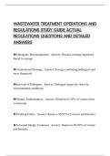 WASTEWATER TREATMENT OPERATIONS AND REGULATIONS STUDY GUIDE ACTUAL REGULATIONS QUESTIONS AND DETAILED ANSWERS