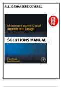 Microwave Active Circuit Analysis and Design &lpar;1st Edition&comma; 2015&rpar; &ndash; Solutions Manual &ndash; Poole