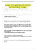 CLM 017 EXAM QUESTIONS WITH CORRECT ANSWERS RATED A&plus; 2025-2026&period;