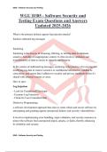 WGU D385 - Software Security and Testing Exam Questions and Answers Updated 2025-2026
