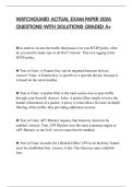 WATCHGUARD ACTUAL EXAM PAPER 2026 QUESTIONS WITH SOLUTIONS GRADED A&plus;