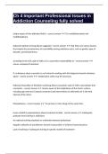 Ch 4 Important Professional Issues in Addiction Counseling fully solved