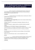 Ch&period; 4 Professional Issues in Addictions Counseling with correct answers