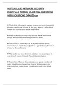 WATCHGUARD NETWORK SECURITY ESSENTIALS ACTUAL EXAM 2026 QUESTIONS WITH SOLUTIONS GRADED A&plus;
