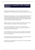 Addictions 4 questions with complete solutions