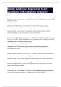 Master Addiction Counselor Exam questions with complete solutions