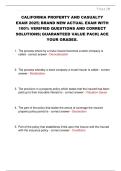 California Property and Casualty Exam 2025&colon; 100&percnt; Verified Questions & Answers