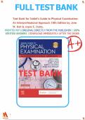Test Bank for Seidel's Guide to Physical Examination&colon; An Interprofessional Approach 10th Edition by Jane W&period; Ball & Joyce E&period; Dains&period;&vert;All chapters 1-26 covered&comma; Graded 100&percnt;&period;