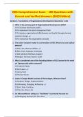ODS Comprehensive Exam &ndash; Questions with Correct and Verified Answers &lpar;2025 Edition&rpar;