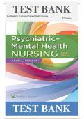 Test Bank for Psychiatric-Mental Health Nursing 8th Edition by Sheila L&period; Videbeck &vert;ISBN&colon; 9781975116378&vert; Guide A&plus;