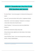 APHON CHEMO Bundled Tests  2026 Questions and Answers