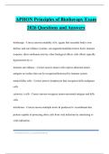 APHON Principles of Biotherapy Exam 2026 Questions and Answers