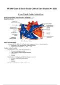 NR 340-Exam 2 Study Guide-Critical Care Graded A&plus; 2025