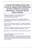 nursing 108 midterm Exam fully  solved & updated 2025-2026&lpar;latest  version verified for accuracy&rpar;  &lpar;Questions &plus; Answers&rpar; Solved  100&percnt; Correct&excl;&excl;