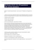 MH Exam &num;3 &lpar;17&comma; 21&comma; 27&rpar; questions with correct answers