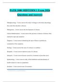 PATH 1000 MIDTERM 1 Exam 2026 Questions and Answers