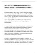 WGU D002 COMPREHENSIVE EXAM 2026 QUESTIONS AND ANSWERS 100&percnt; CORRECT