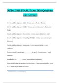 NFDN 2005 FINAL Exam 2026 Questions and Answers