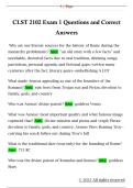 CLST 2102 Exam 1 Questions and Correct  Answers 