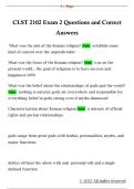 CLST 2102 Exam 2 Questions and Correct  Answers 