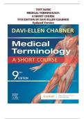 Medical Terminology&colon; A Short Course &lpar;9th Edition&comma; Chabner&rpar; &ndash; Complete Test Bank with Answers